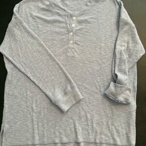 American Eagle | Light Blue Henley Shirt